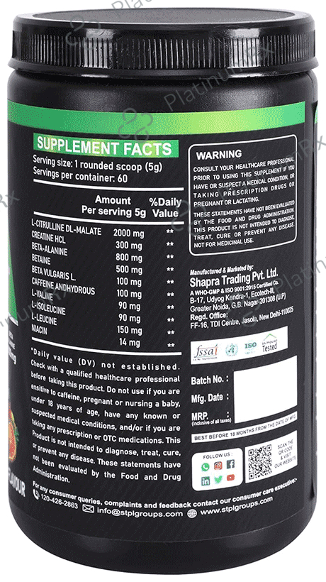 Bodix Pre- WorkOut Powder Mix Fruit Flavour