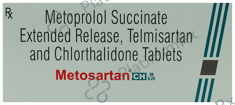 Metosartan CH 6.25/50/40mg Tablet ER 10s