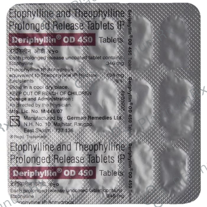 Deriphyllin OD 450mg Tablet PR 15s