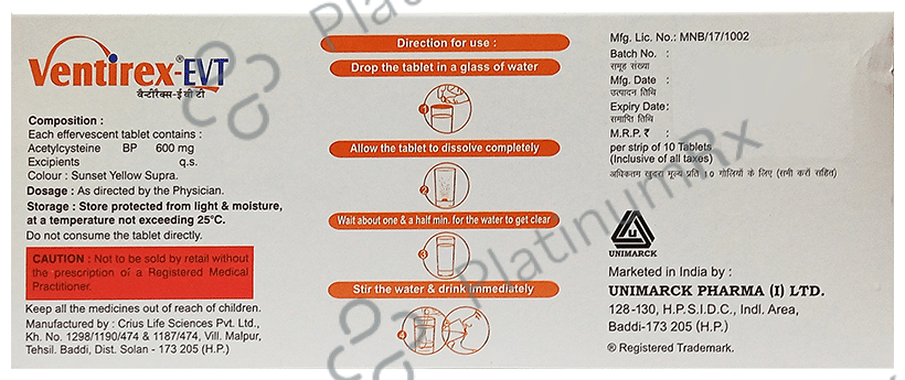 Ventirex-EVT Tablet Orange Sugar Free