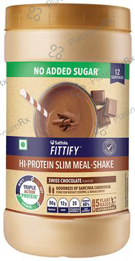 Saffola Fittify Hi-Protein Slim Meal-Shake (420gm Each) Swiss Chocolate