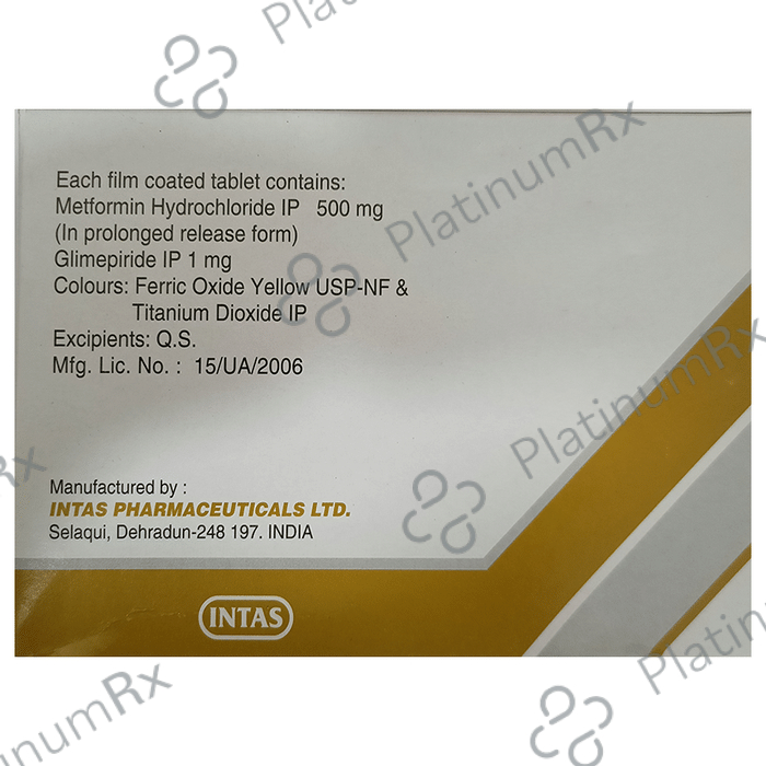 Zoryl M 1 1/500mg Tablet PR 20s