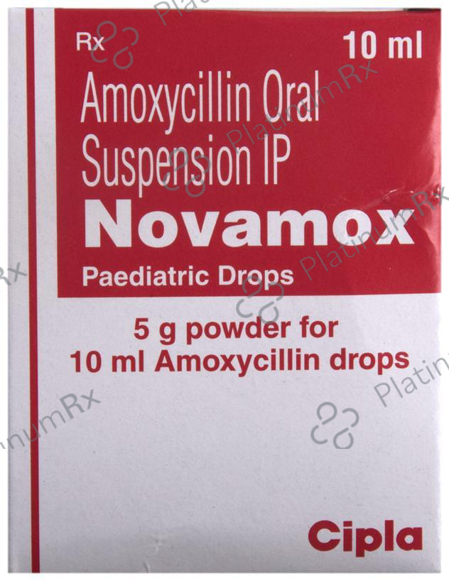 Novamox 100mg Paediatric Drops 10ml