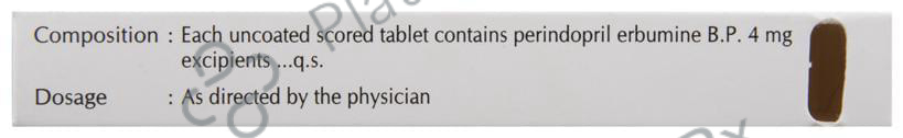 Coversyl 4mg Tablet 10s