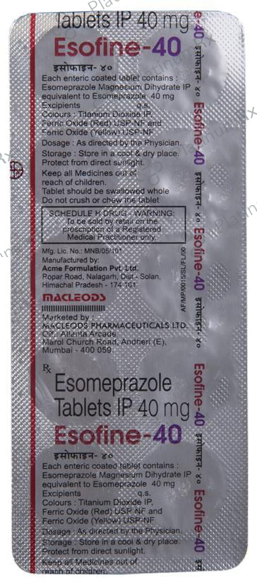 Esofine 40mg Tablet 10s