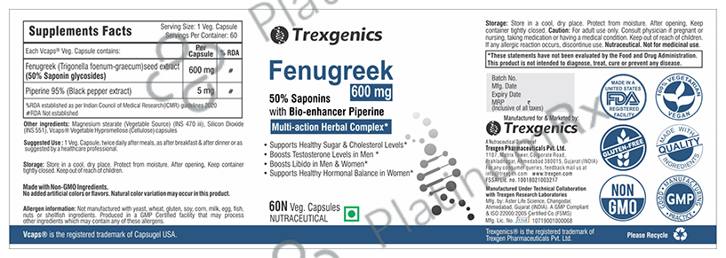 Trexgenics Fenugreek Veg Capsule