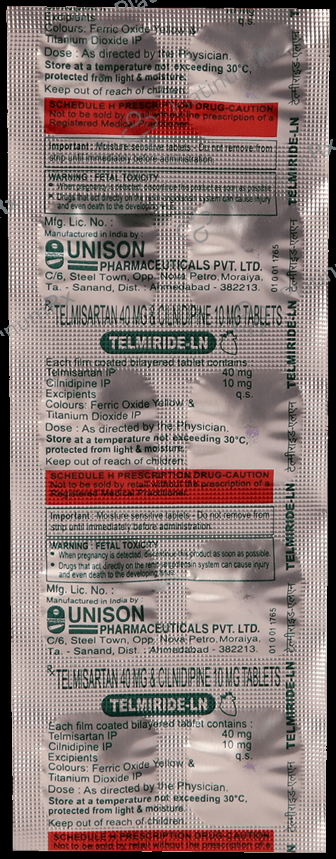 Telmiride LN 10mg/40mg Tablet