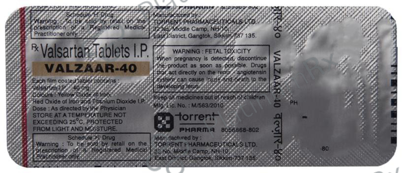 Valzaar 40mg Tablet 10s