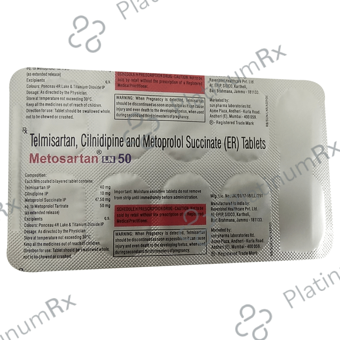 Metosartan LN 50mg Tablet ER 10s