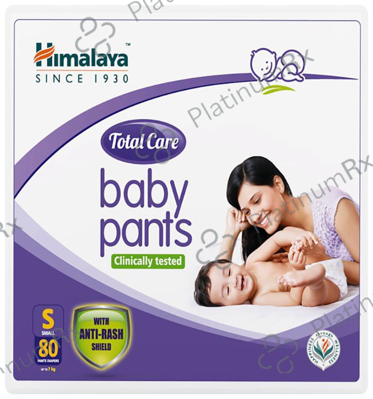 Himalaya Total Care Baby Pants - With Anti-Rash Shield & Wetness Indicator - Size Small 80 diapers