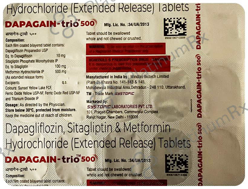 Dapagain Trio Tablet 15s