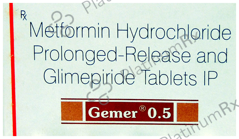 Gemer 0.5/500mg Tablet PR 10s