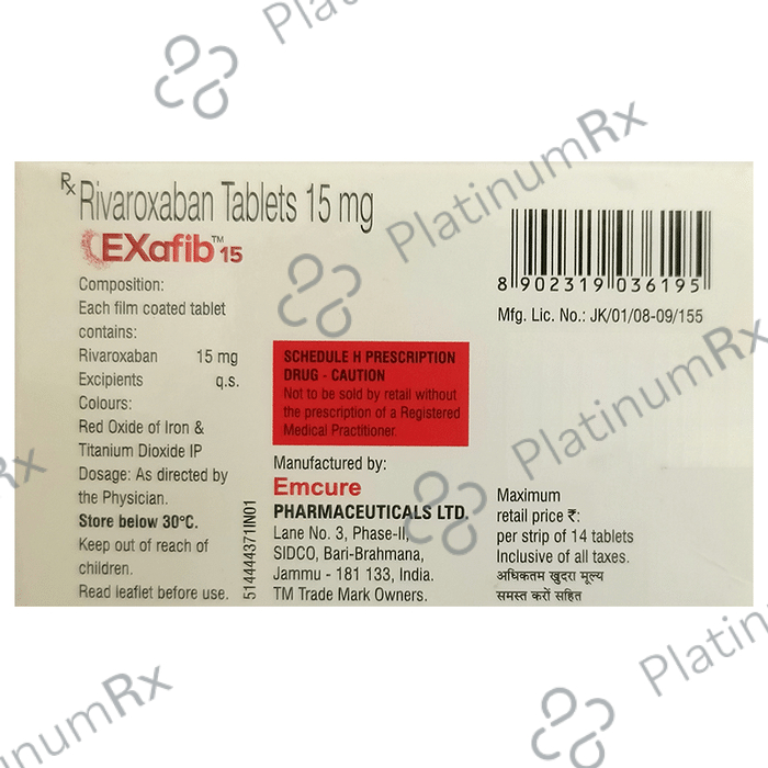 Exafib 15mg Tablet 14s