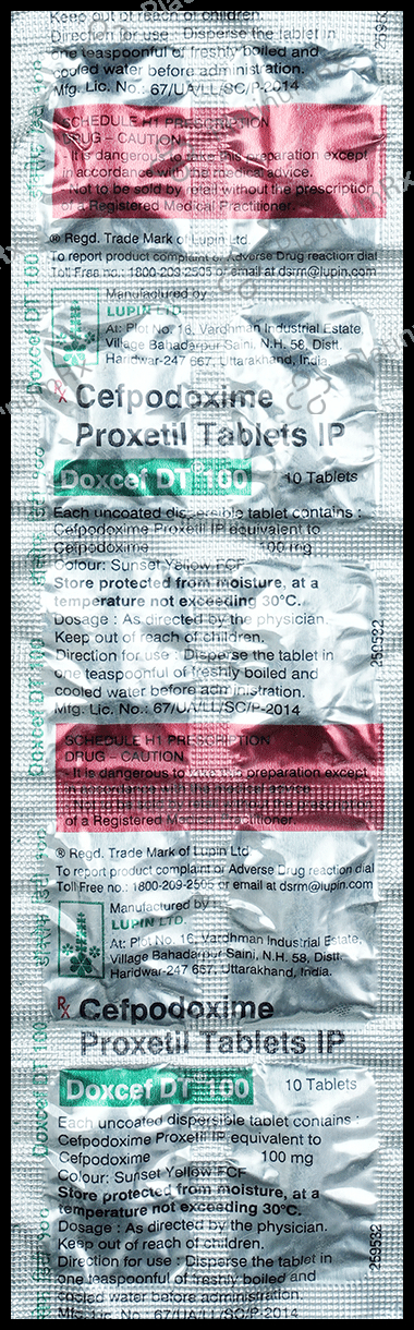 Doxcef 100mg Tablet DT