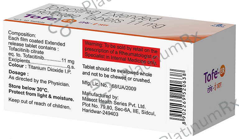 Tofe 11mg ER Tablet 10s