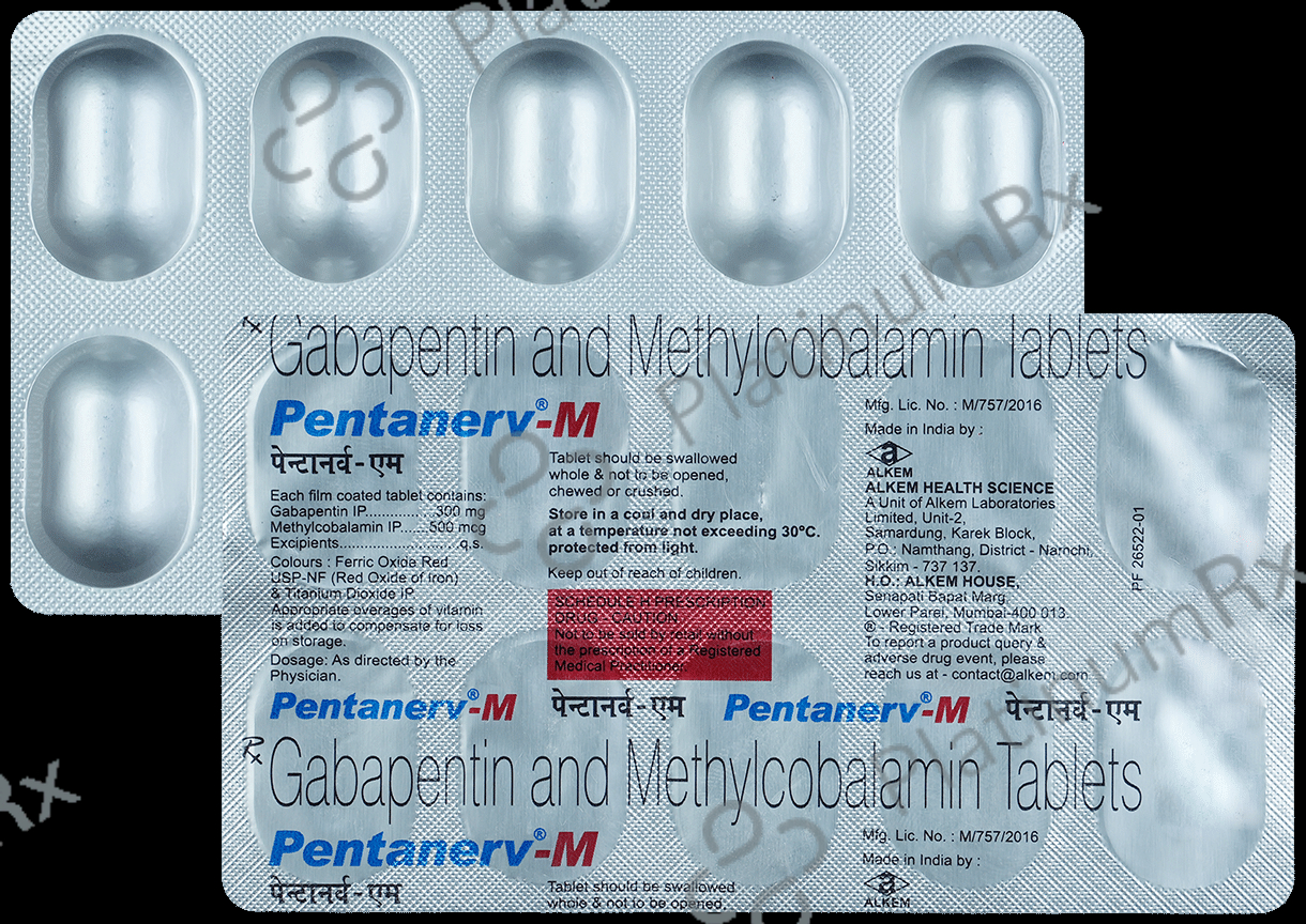 Pentanerv M 300mg/500mcg Tablet 10s