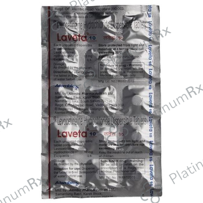 Laveta 10mg Tablet DT 15s