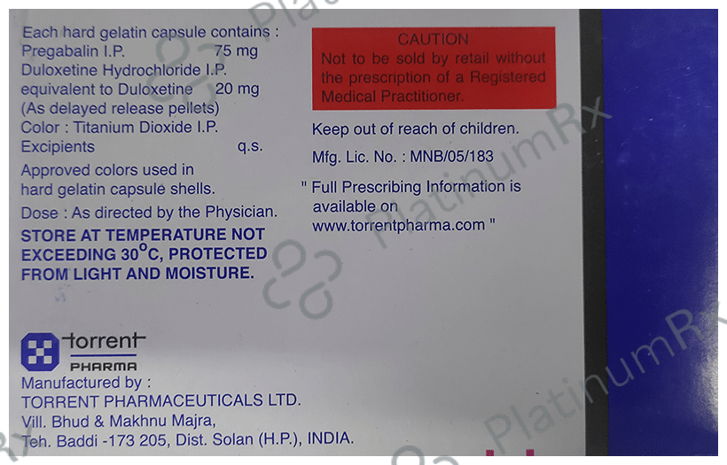 Pregalin D 75/20 Capsule