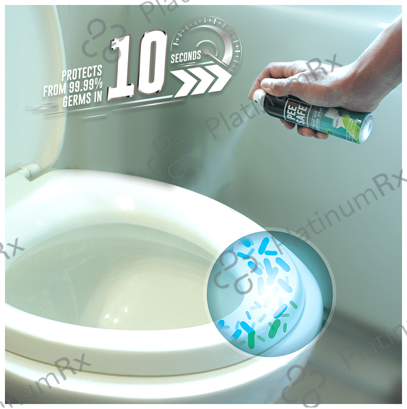 Pee Safe Toilet Seat Sanitizer Spray (50ml Each) Mint 6 bottles