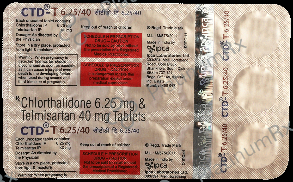CTD T 40/6.25mg Tablet 15s