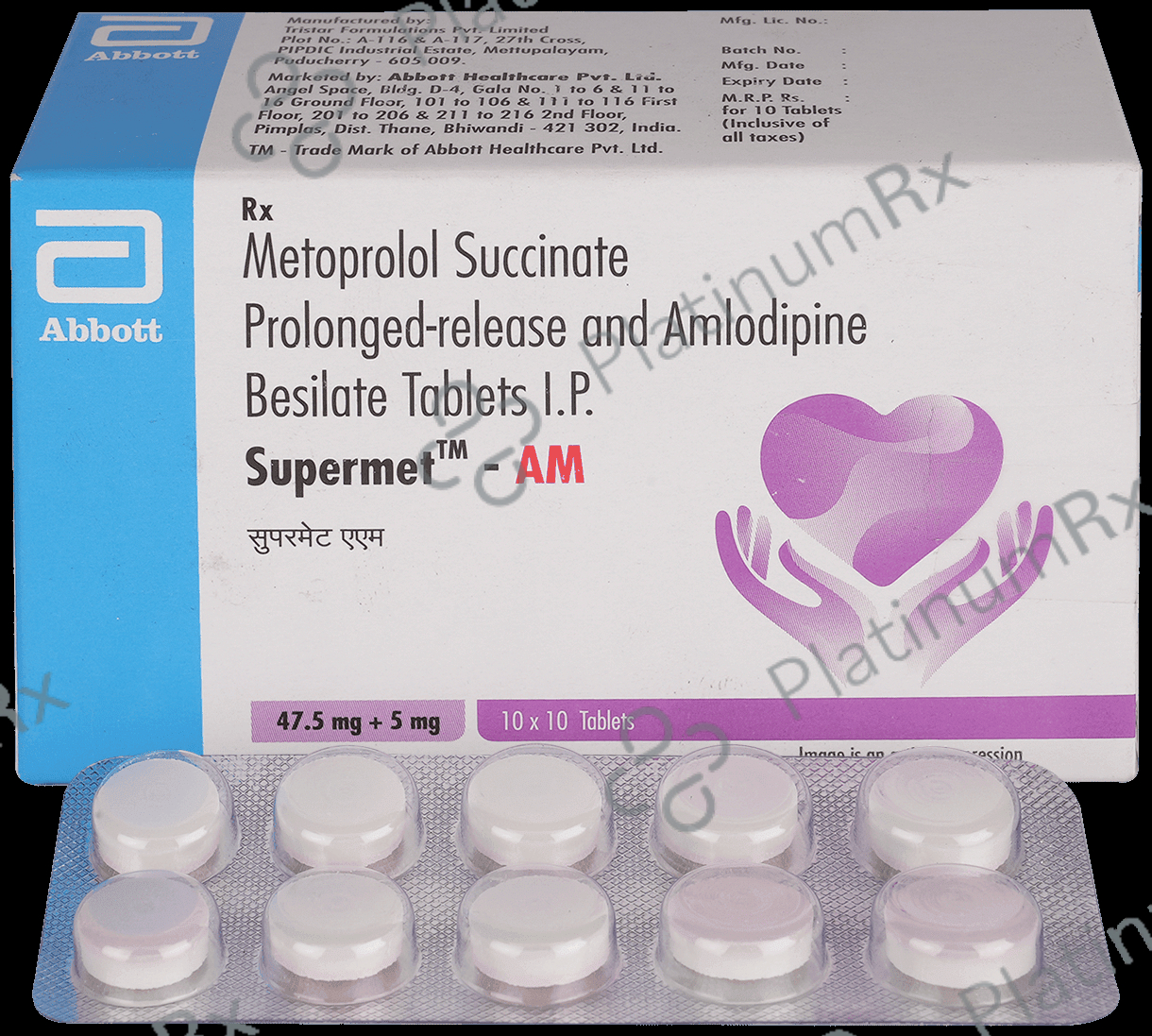 Supermet AM 5/47.5mg Tablet PR 10s