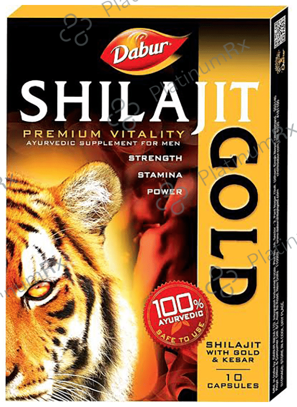 Dabur Shilajit Gold Capsule for Men For Immunity, Strength, Stamina & Power 10s
