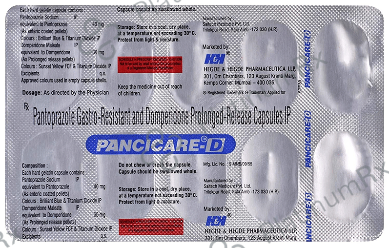 Pancicare D 30/40mg Capsule PR 10s