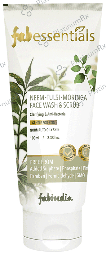 Fabessentials Neem, Tulsi and Moringa Facewash & Scrub