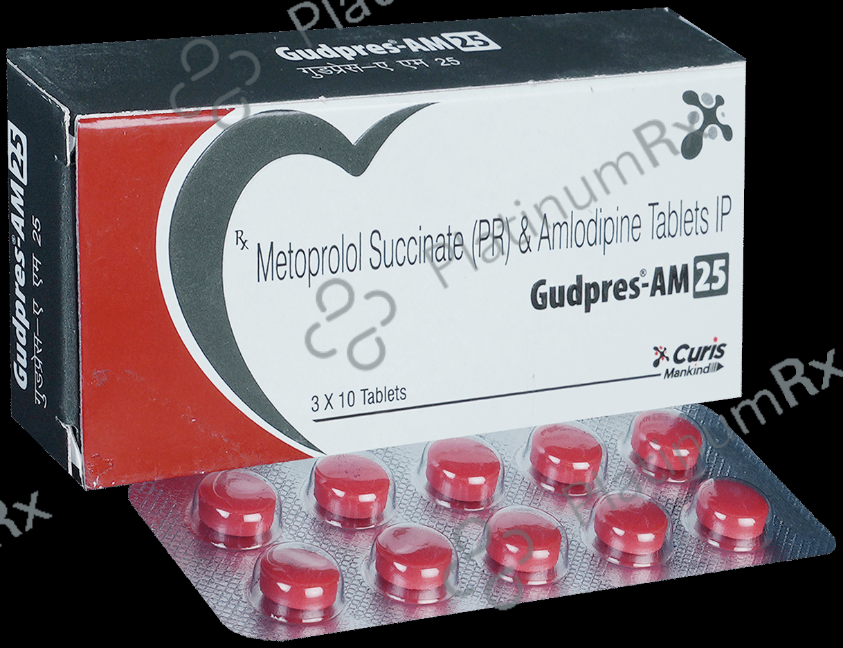 Gudpres AM 5/25mg Tablet PR 10s