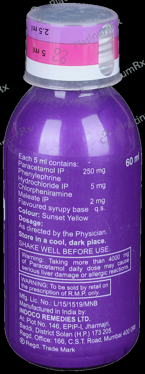 Febrex Plus DS 2/250/5mg Oral Suspension 60ml