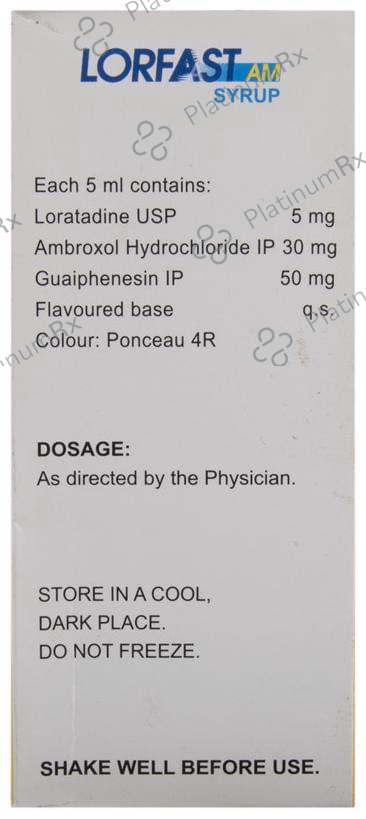 Lorfast AM 30/50/5mg Syrup 100ml