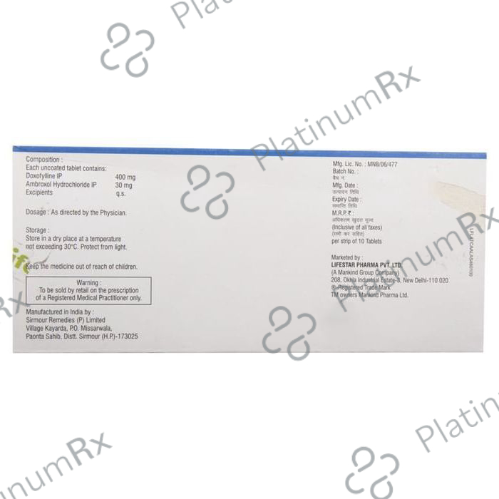 Ventidox Bro 30/400mg Tablet 10s