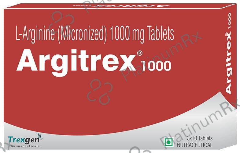Trexgen Argitrex L-Arginine Micronized 1000mg for Performance, Muscle Growth & Endurance - Tablet