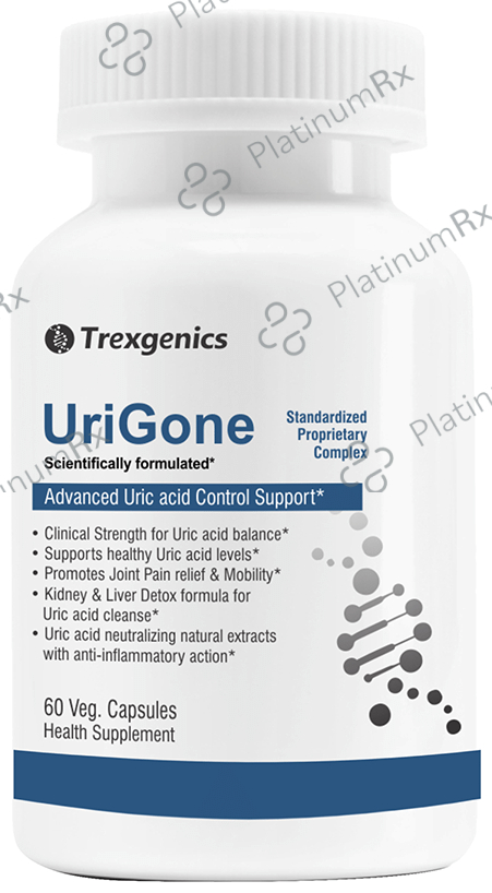 Trexgenics UriGone Advanced Uric Acid Control Support Veg Capsule