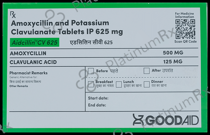 Aidcillin CV 625 Tablet