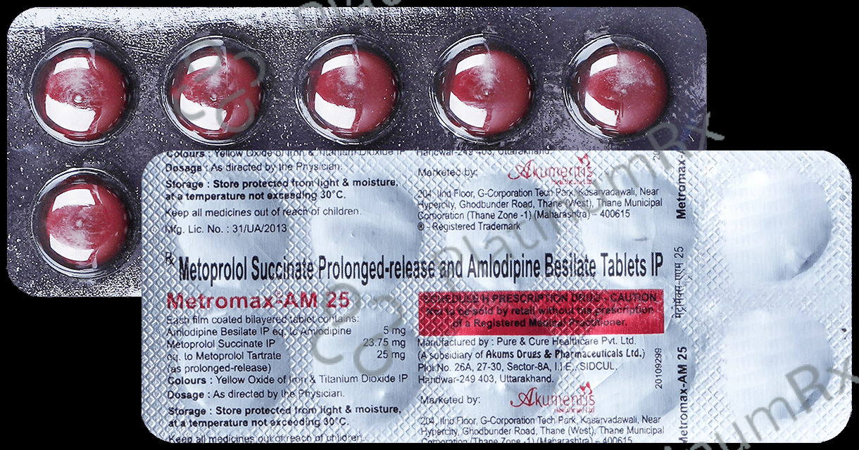 Metromax AM 5 mg/25 mg Tablet