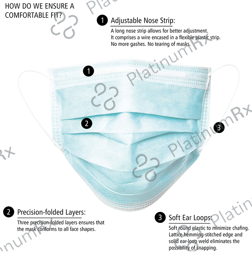 Hyjiva 3 Ply Disposable Face Mask for Children Blue 20 masks