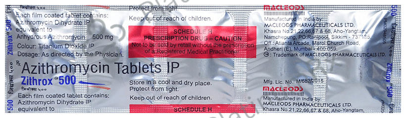 Zithrox 500mg Tablet 5s