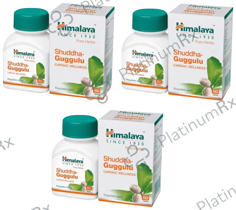 Himalaya Wellness Shuddha Guggulu Cardiac Wellness Tablet (60 Each) 3 bottles
