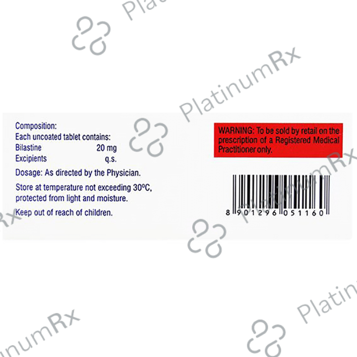 Bilasure 20mg Tablet 10s