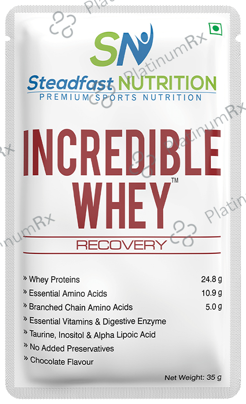Steadfast Nutrition Incredible Whey Recovery Sachet (35gm Each) Chocolate 30 Sachets