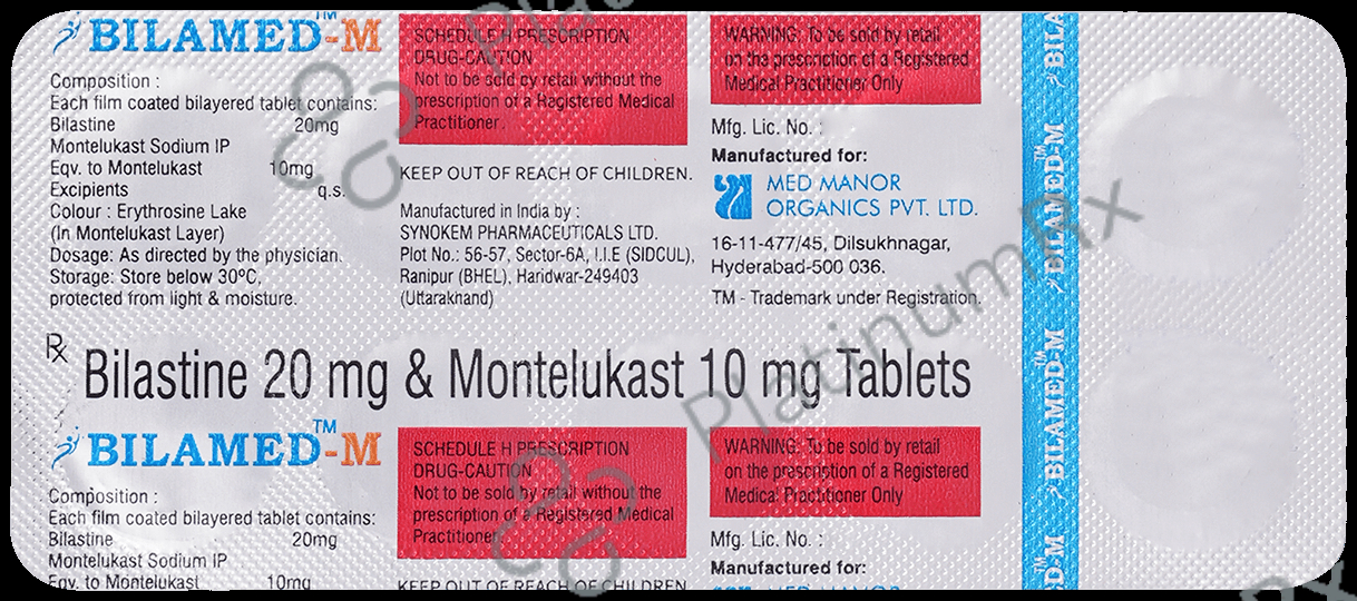 Bilamed M 20/10mg Tablet 10s