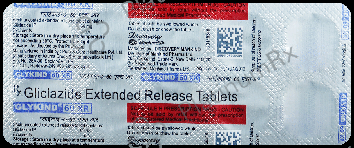 Glykind 60mg XR Tablet 10s