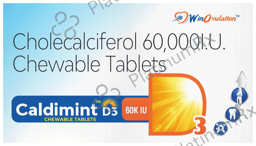 Caldimint D3 60K IU Chewable Tablet 4s