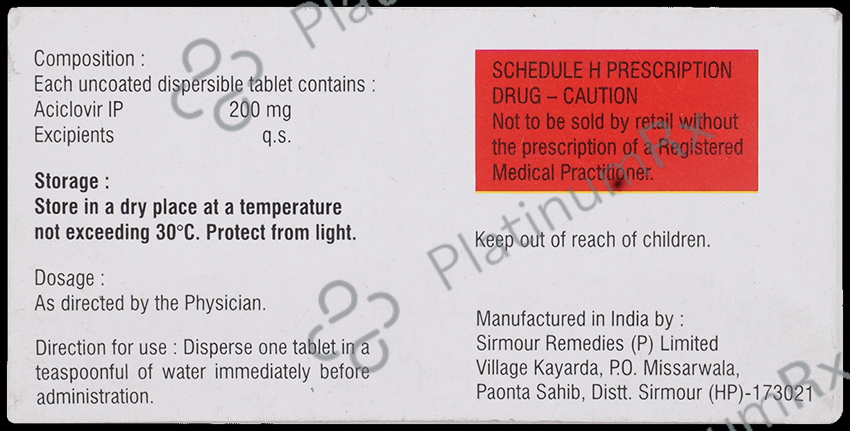 Herpikind 200mg Tablet DT 10s