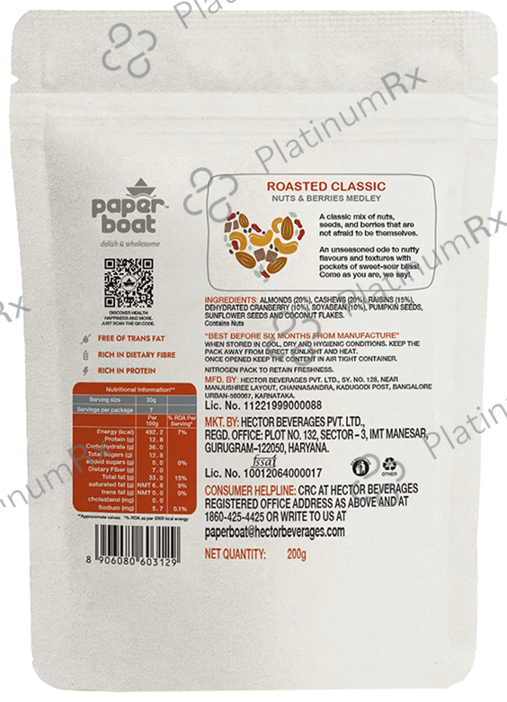 Paper Boat Roasted Classic Nuts & Berries Medley