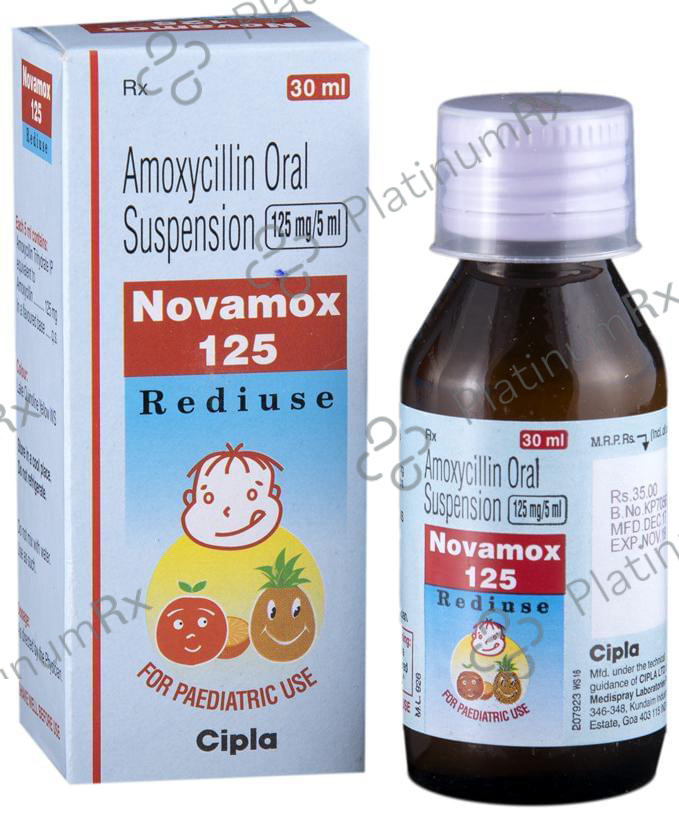 Novamox 125mg Rediuse Oral Suspension 60ml