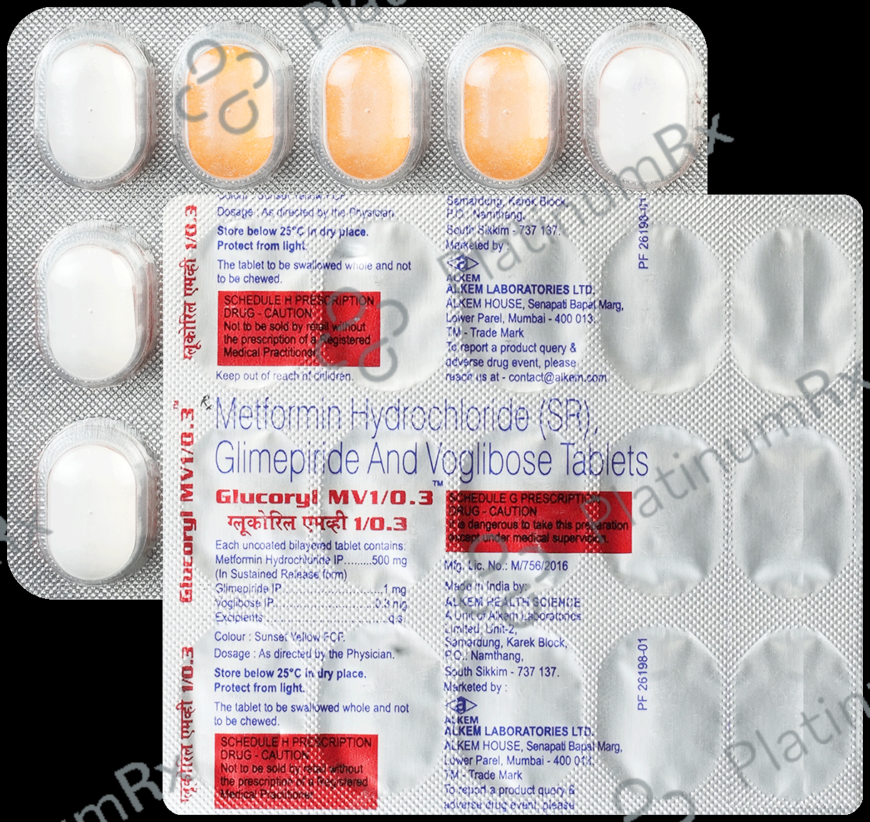 Glucoryl MV 1/500/0.3mg Tablet SR 15s