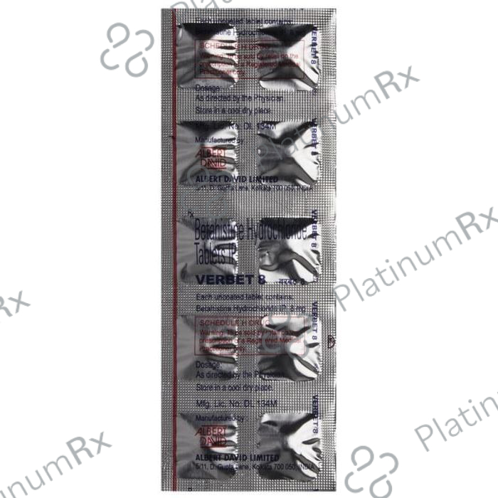 Verbet 8mg Tablet 10s