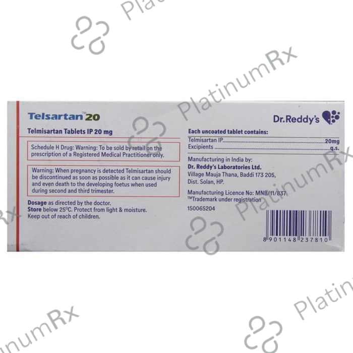 Telsartan 20 Tablet 14 Tablet